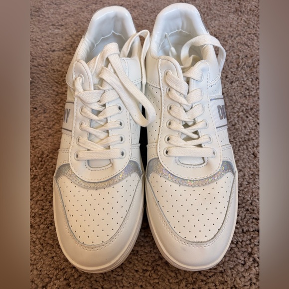 Dkny Shoes - NWB! DKNY White Athletic Shoes with Silver Accents